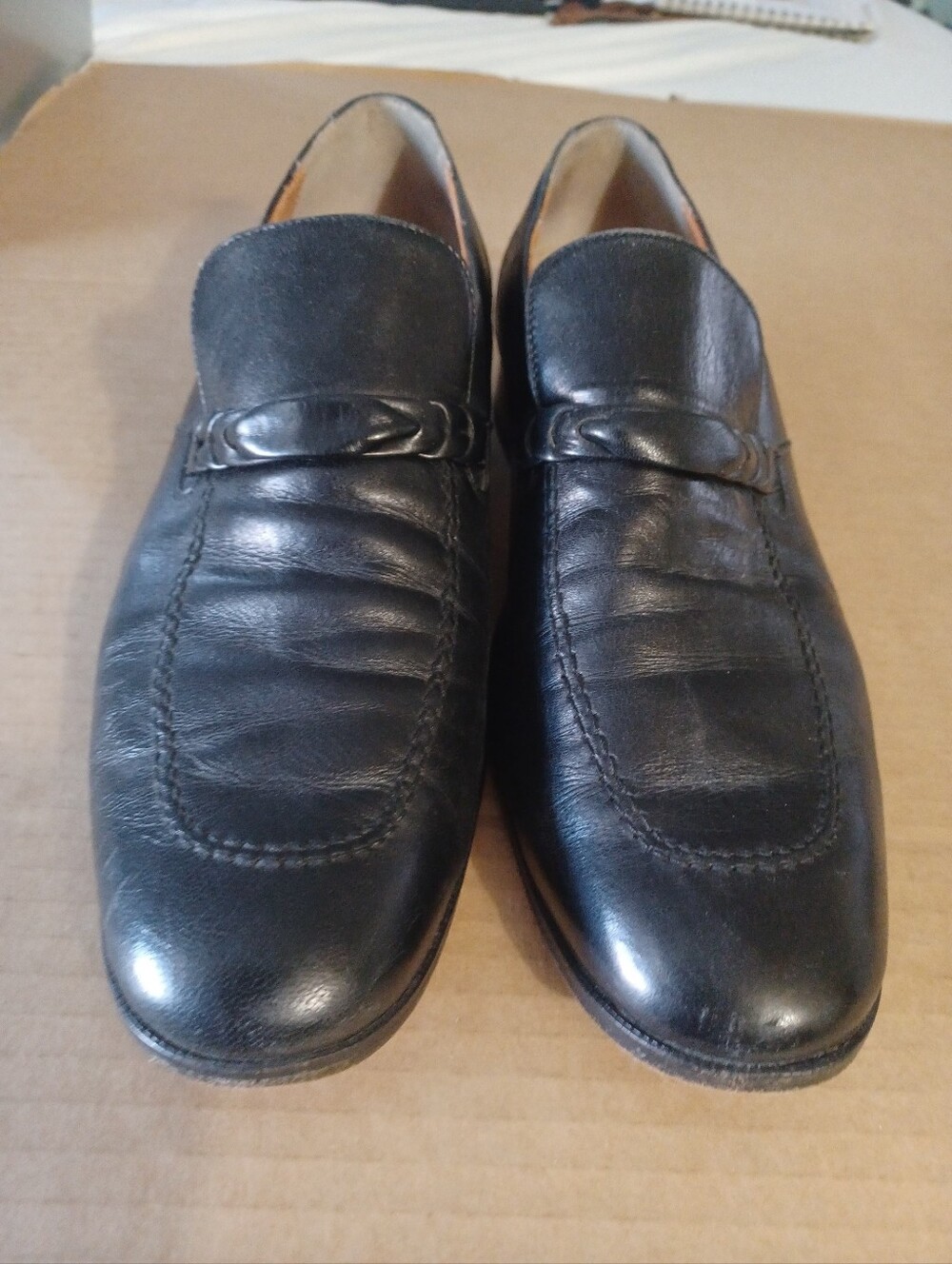 Nunn Bush Leather Slip On Loafers Dress Shoes Men's Sz 10 Black 52012